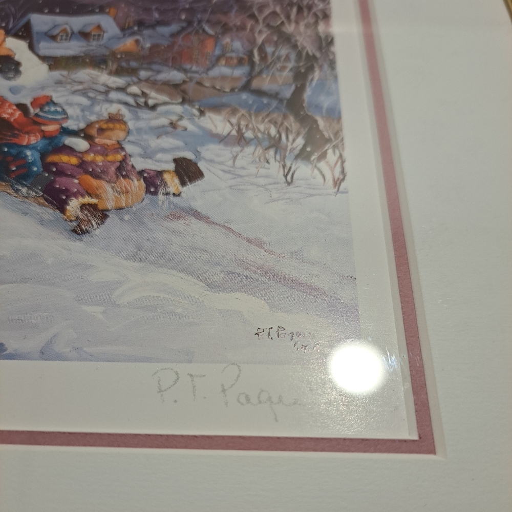 Pauline T Paquin "Plenty Of Fun For All " COLOR print pencil signed and named - Picture 4 of 6
